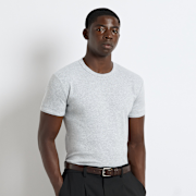 Unselected, Burocs, Slim Rib T-Shirt, grey
