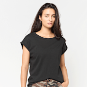 Selected, Urban Classics, Ladies Extended Shoulder Tee, black