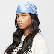 Unselected, SNIPES, Paisley Satin Scarf, blue (Sold-out)