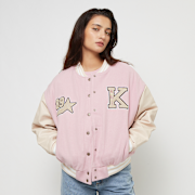Selected, Karl Kani, Retro Patch Star Logo Oversized College Jacket, light pink (Sold-out)