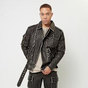 Selected, Smoke Rise, Washed Vegan Leather Biker Jacket, black (Sold-out)