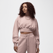 Selected, Jordan, Flight Fleece Kurz-Sweatshirt, light pink