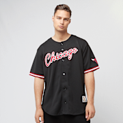Unselected, Mitchell & Ness, NBA On the Clock Mesh Button Front Vintage Logo Chicago Bulls, black