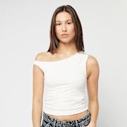 Selected, Decibel, Asymmetrical Crop Top, white