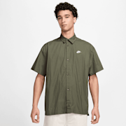 Unselected, Nike, Club Shortsleeve Button Oversize Shirt, green