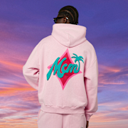 Selected, MCM x SNIPES, Palm Zip Hoodie, light pink