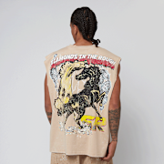 Selected, Smoke Rise, Rhinestone Killer Life T-Shirt, beige