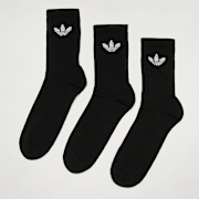 Unselected, adidas Originals, 3 PACK - Trefoil Cushion Crew Socks, black
