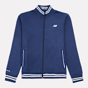 Selected, New Balance, Double Knit Full Zip Funnel Top, blue