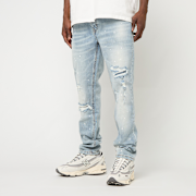 Unselected, 2Y STUDIOS, VICTOR RIPPED SLIM FIT JEANS Washed Grey, blue