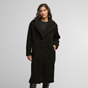 Selected, Urban Classics, Ladies Teddy Long Coat, black