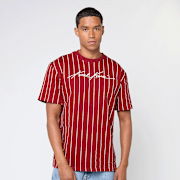 Selected, Karl Kani, Autograph Pinstripe Jersey Boxy T-Shirt, red