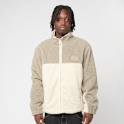 Unselected, Karl Kani, Signature Rubber Patch Teddy Zip Jacket, beige