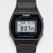 Selected, CASIO, W-202-1AVEF, black
