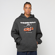 Selected, Mister Tee, Thinking Bout You Car Print Fluffy Hoody charcoal, grey