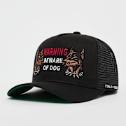 Selected, Field Grade, Beware of Dog Twill Mesh Trucker, black