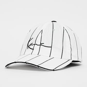 Karl Kani, Signature Pinstripe Cap, white