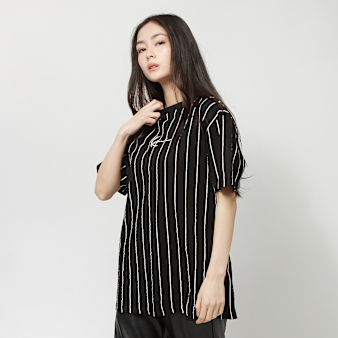 Karl Kani, Small Signature Essential Pinstripe Oversized Tee, black