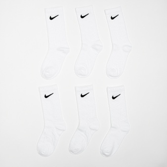 Nike, 6 PACK - Basic Pack Crew Socks, white