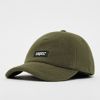 SNIPES, Woven Label Basic Logo Polar Fleece 5-Panel Cap, green