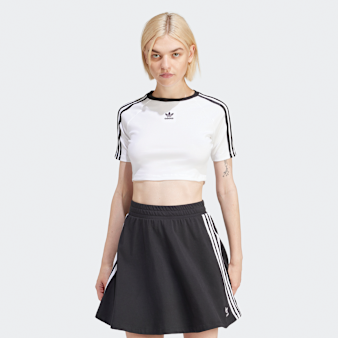 adidas Originals, adicolor 3-Streifen Crop T-Shirt, white
