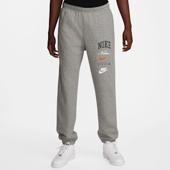 Nike  , Club Fleece Cuffed Pants Stack Graphics, grey