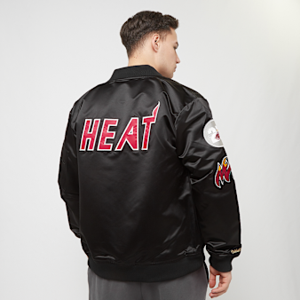 Mitchell & Ness, NBA Lightweight Satin Bomber Miami Heat, black