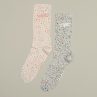 SNIPES, 2 PACK - Basic Logo Confetti Crew Socks, multi-colour