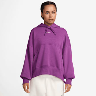 Nike, Sportswear Phoenix Fleece Over Oversized Hoodie, purple