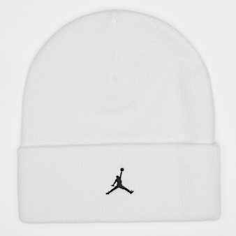 Jordan, U JORDAN PEAK BEANIE ESS white/black, white