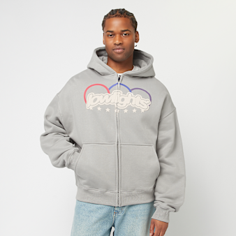 Low Lights Studios, Three Ring Logo Zip Hoodie Concrete, grey