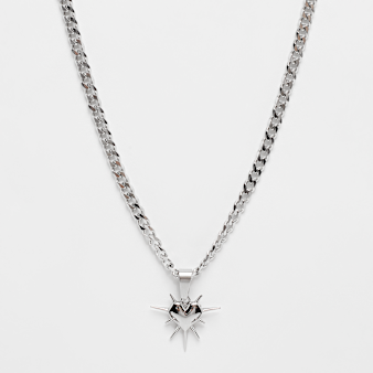 fainz, Spike Heart Chain, silver