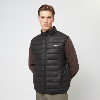SNIPES, Small Logo PU Light Puffer Vest, black