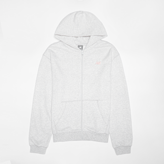 New Balance, French Terry Small Logo Full Zip Hoodie, grey