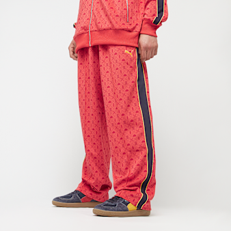 PUMA, T7 Road To Unity All Over Print Relaxed Straight Tracküants DK, red