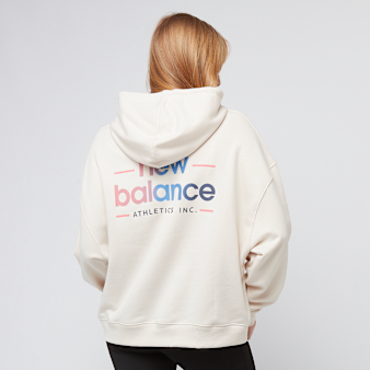 New Balance, Multi Color Logo Hoodie, beige
