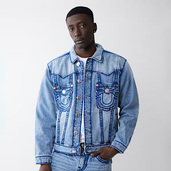 True Religion, Rope Stitch Jimmy Jacket, blue