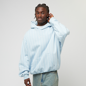 Karl Kani, Signature Logo Pinstripe Oversized Hoodie, blue