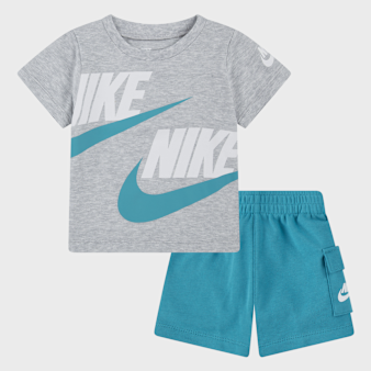 Nike, Sportswear High Brand Read Cargo Shorts Set (2 Piece), grey