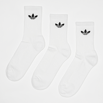adidas Originals, 3 PACK - adicolor Trefoil Crew Socks, white