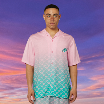 MCM x SNIPES, Gradient Resort Shirt, light pink