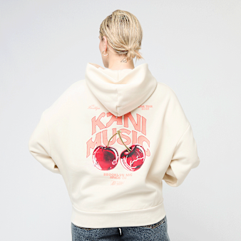 Karl Kani, Signature Cherry Print Oversized Hoodie, beige