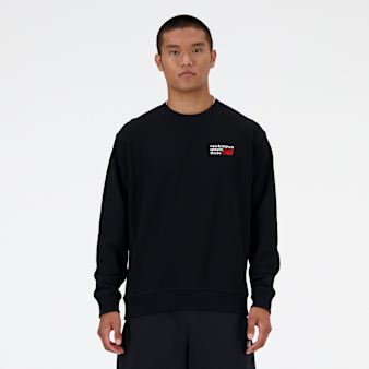 New Balance, Athletics Premium Logo Crew, black