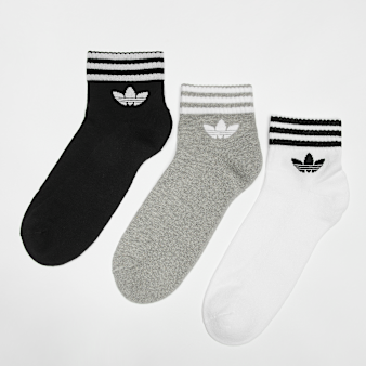 adidas Originals, 3 PACK - adicolor Trefoil 3-Stripes Ankle Socks, grey