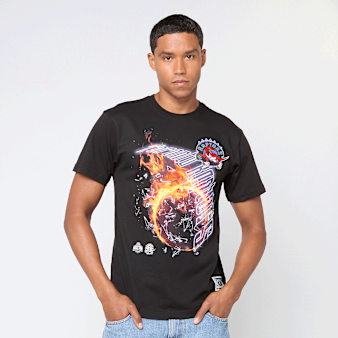 Mitchell & Ness, NBA Toronto Raptors HWC Blaze Graphic Tee, black