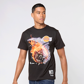 Mitchell & Ness, NBA Los Angeles Lakers HWC Blaze Graphic Tee, black
