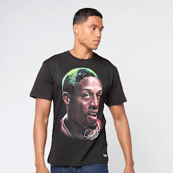 Mitchell & Ness, NBA Chicago Bulls Player Big Face Tee, black