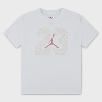 Jordan, 23 Floral Short Sleeve Tee, white