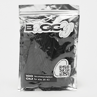 BAGGY, ROPE LACES 14mm SET 100cm, black