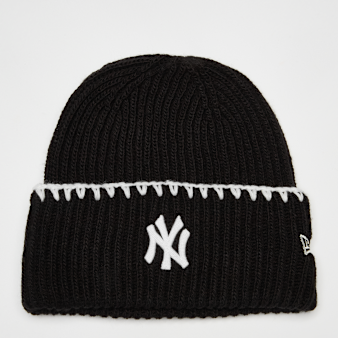 New Era, Female Chunky Topstitch Beanie New York Yankees, black